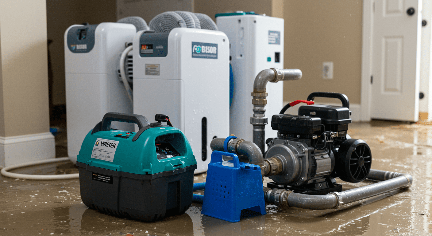 Advanced water removal equipment in a residential space